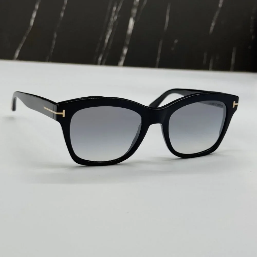 NEW TOM FORD LAUREN-02 TF614 01C WOMEN BLACK SUNGLASSES TOM FORD FT0614/S